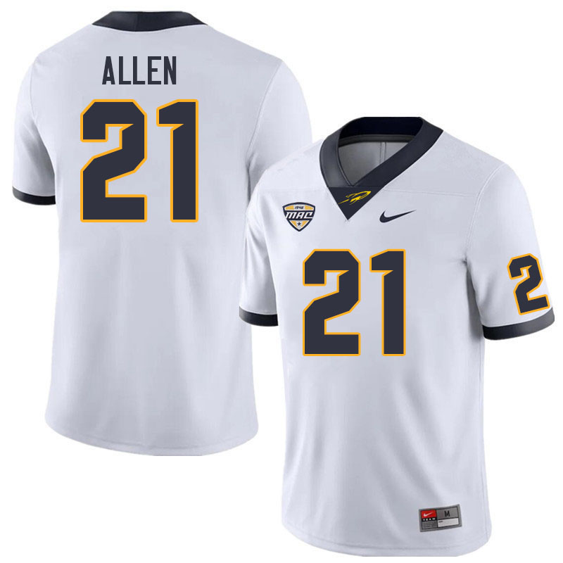 Toledo Rockets #21 Julian Allen College Football Jerseys Stitched Sale-White